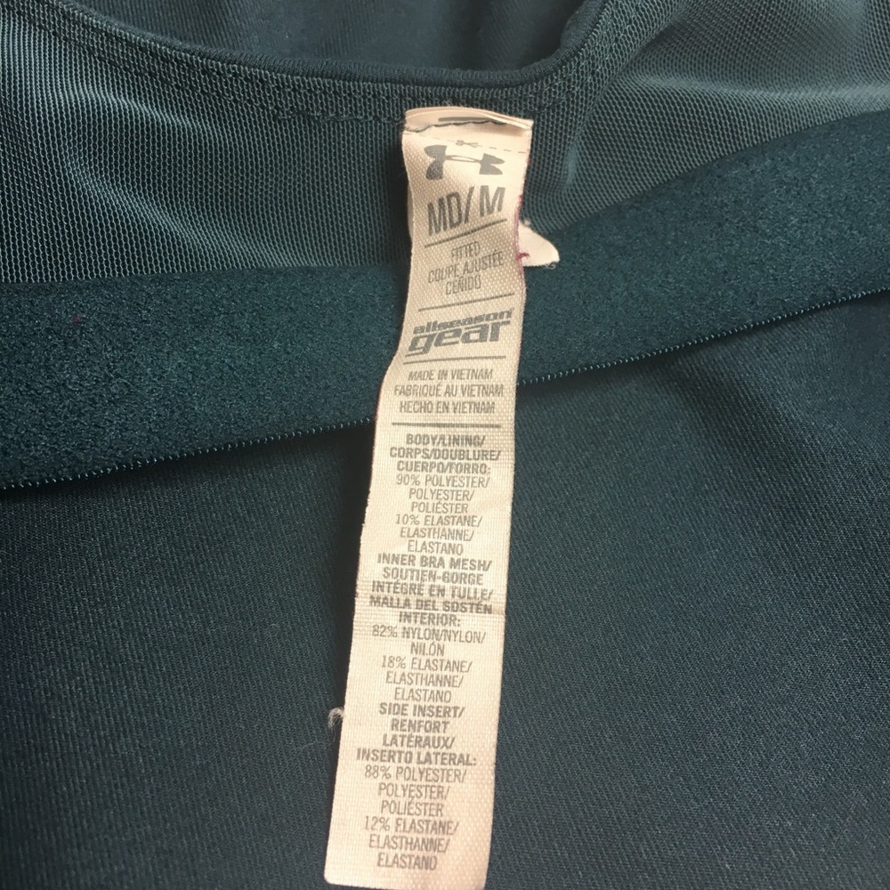 Under Armour lux yoga crop top blue built in bra - Picture 5 of 8